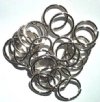 25, 19mm Nickel Jump Rings